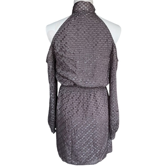 Cooper & Ella Cornelia Tie Dress Brown Metallic XS - Picture 7 of 12